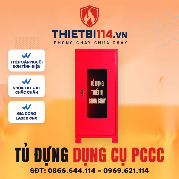 Tủ đựng dụng cụ PCCC 1200x700x220 xưởng gia công