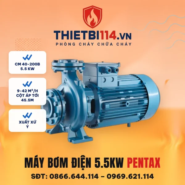 Máy bơm điện 5,5kW (CM 40-200B) - Pentax – ảnh bìa thietbi114.vn