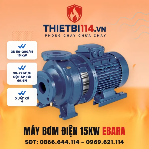 Máy bơm điện 15kW (3D 50-200/15) - Ebara – ảnh bìa thietbi114.vn