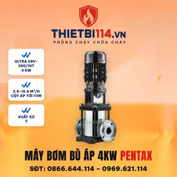 Máy bơm bù áp 4kW (U9V-550/10T) - Pentax – ảnh bìa thietbi114.vn