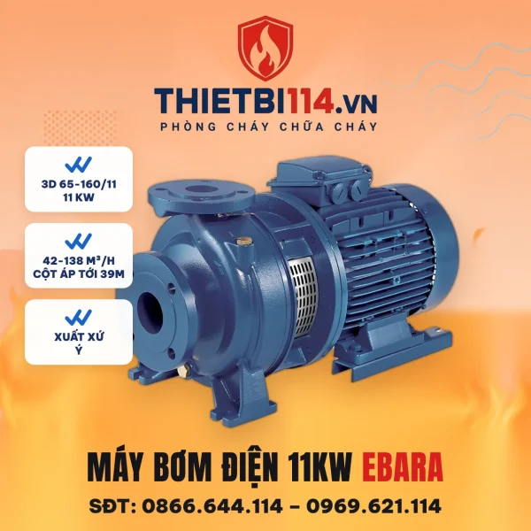 Máy bơm điện 11kW (3D 65-160/11) - Ebara – ảnh bìa thietbi114.vn