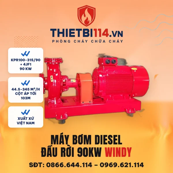 Máy bơm diesel đầu rời 90kW (KPR100-315/90 + 4JF1) - Windy – ảnh bìa thietbi114.vn
