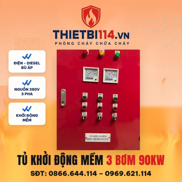Tủ điều khiển khởi động mềm 3 bơm 90kW (điện + diesel + bù áp) – ảnh bìa thietbi114.vn