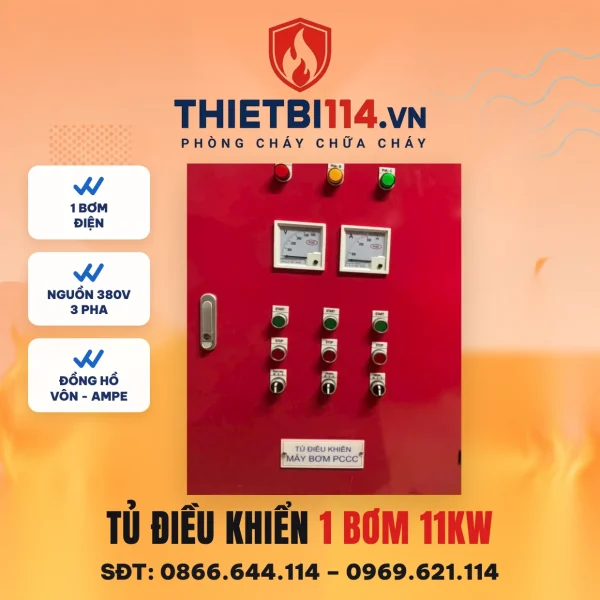 Tủ điều khiển 1 bơm điện 11kW – ảnh bìa thietbi114.vn