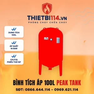 Bình tích áp 100L 16bar - Peak Tank – ảnh bìa thietbi114.vn