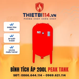 Bình tích áp 200L 10bar - Peak Tank – ảnh bìa thietbi114.vn