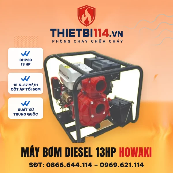 Máy bơm diesel 13HP (DHP30) - Howaki – ảnh bìa thietbi114.vn