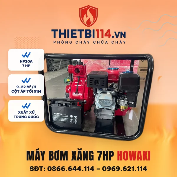 Máy bơm xăng chữa cháy Howaki HP20A 7 HP tại kho Thietbi114 – ảnh bìa