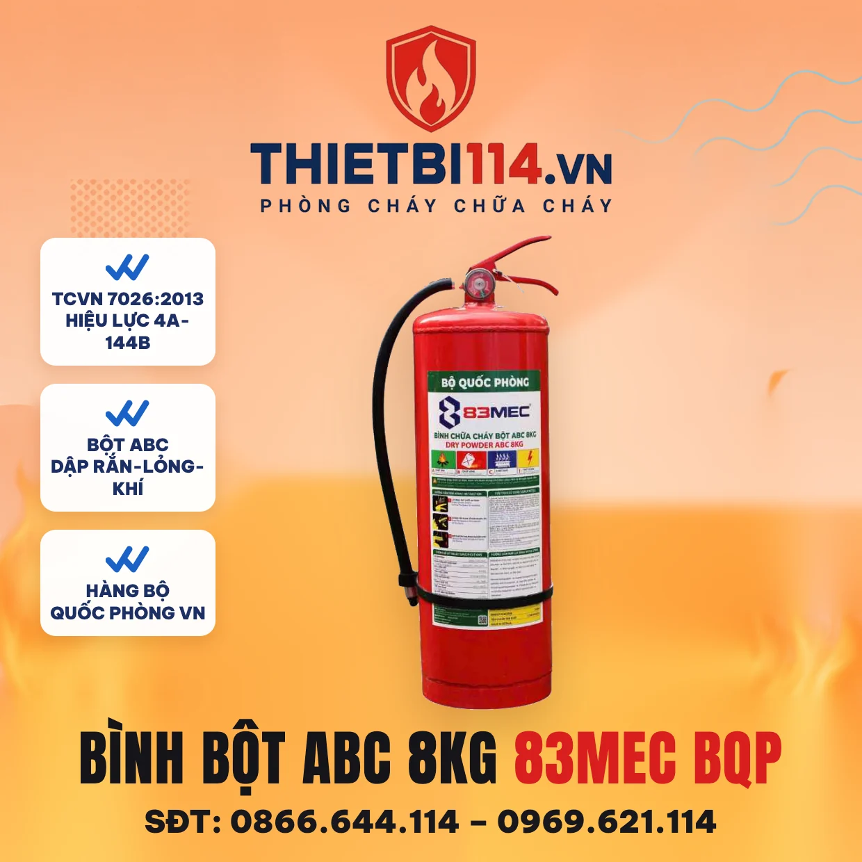 Bình Bột Abc 8Kg 83Mec Bqp Bình Bột Abc 8Kg 83Mec Bqp