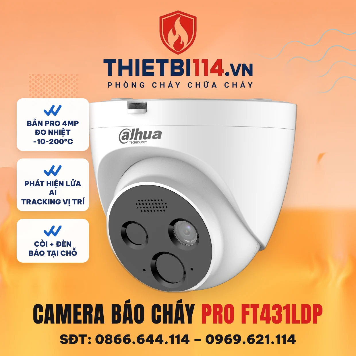Camera báo cháy PRO FT431LDP Camera báo cháy PRO FT431LDP