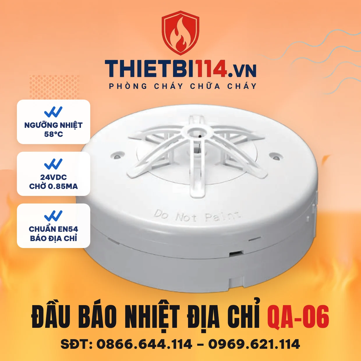 Đầu Báo Nhiệt Địa Chỉ Qa-06 Đầu Báo Nhiệt Địa Chỉ Qa-06