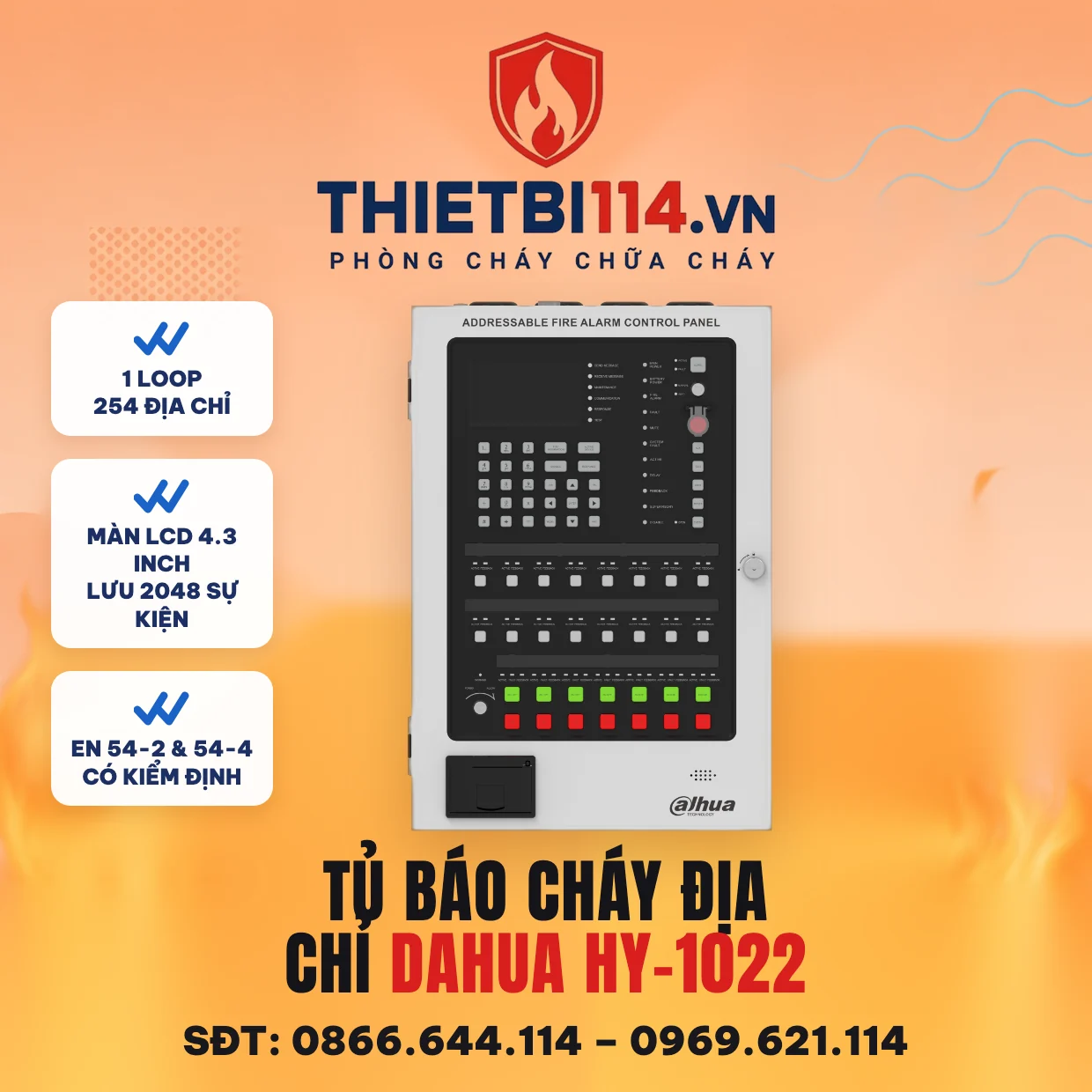 Tủ báo cháy địa chỉ Dahua HY-1022 Tủ báo cháy địa chỉ Dahua HY-1022
