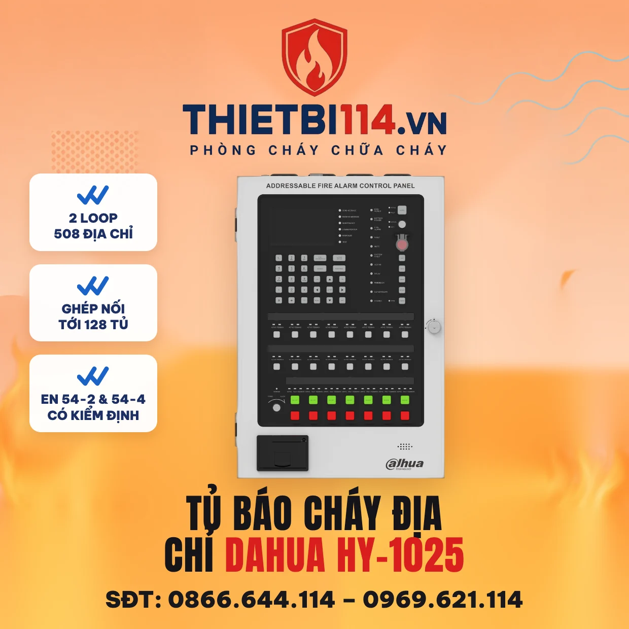 Tủ báo cháy địa chỉ Dahua HY-1025 Tủ báo cháy địa chỉ Dahua HY-1025