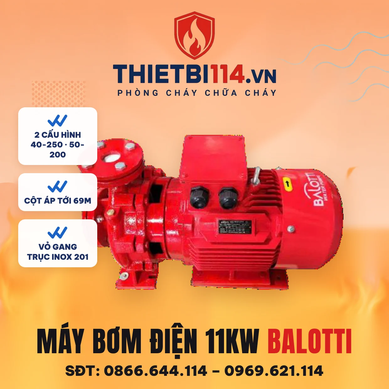 Máy bơm điện 11kW - Balotti