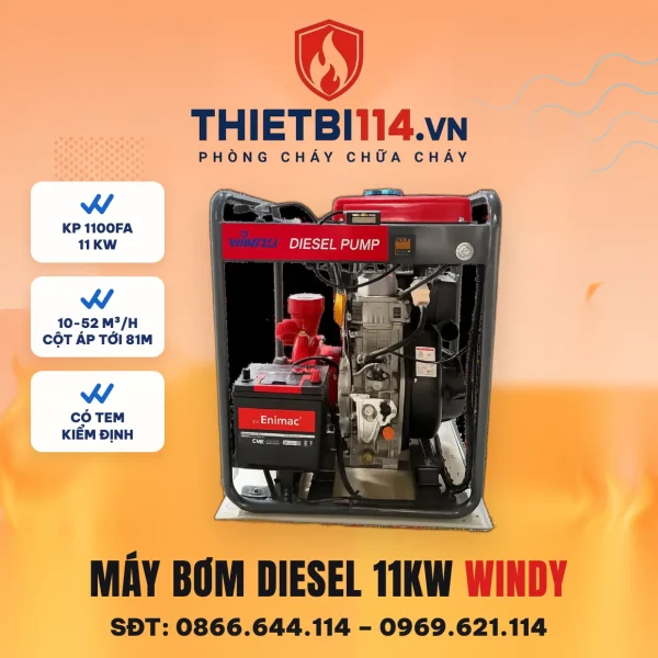 Máy bơm diesel 11kW (KP 1100FA) - Windy có kiểm định/lưu thông – ảnh bìa thietbi114.vn
