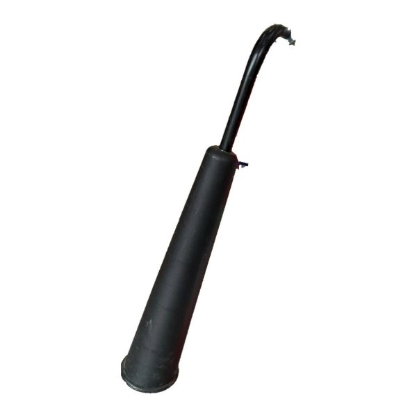 Cụm vòi màu đen của bình CO2 MT3 gồm ống dẫn cong và loa phun hình côn