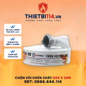 Cuộn vòi chữa cháy D65 x 20m 83MEC BQP