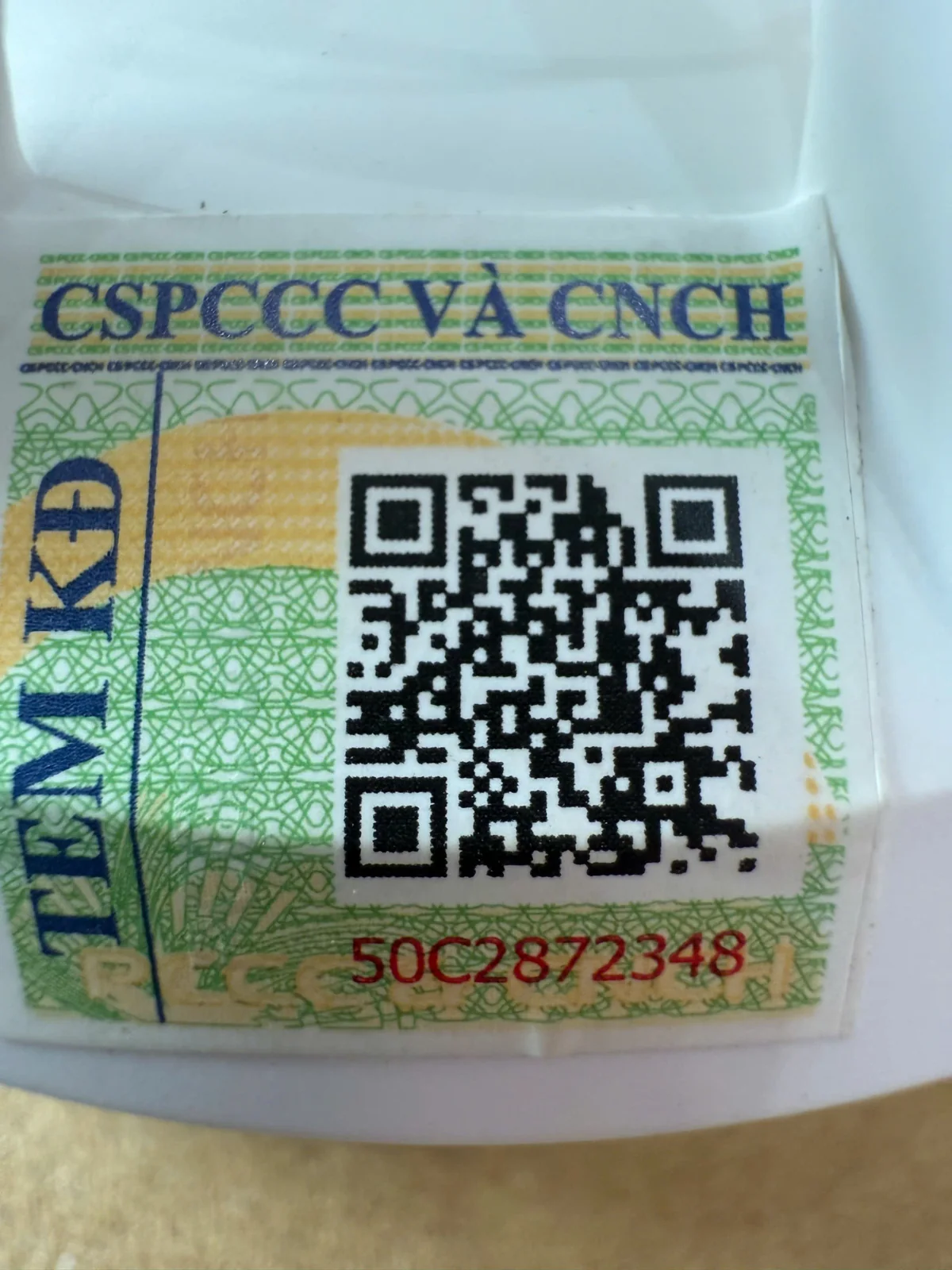 Tem kiểm định CSPCCC trên đầu báo nhiệt Dahua C132 Tem kiểm định CSPCCC trên đầu báo nhiệt Dahua C132