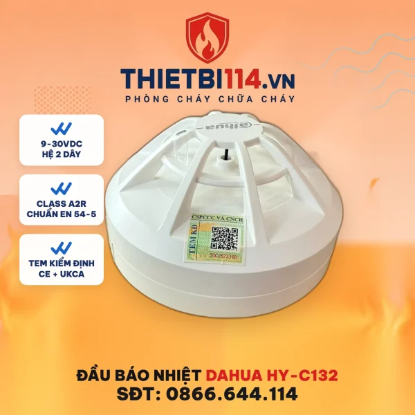 Đầu báo nhiệt Dahua DHI-HY-C132 tem kiểm định - Thietbi114