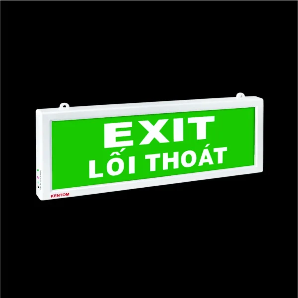 Đèn exit 1 mặt không hướng KT110 MS10 – ảnh chính hãng Kentom