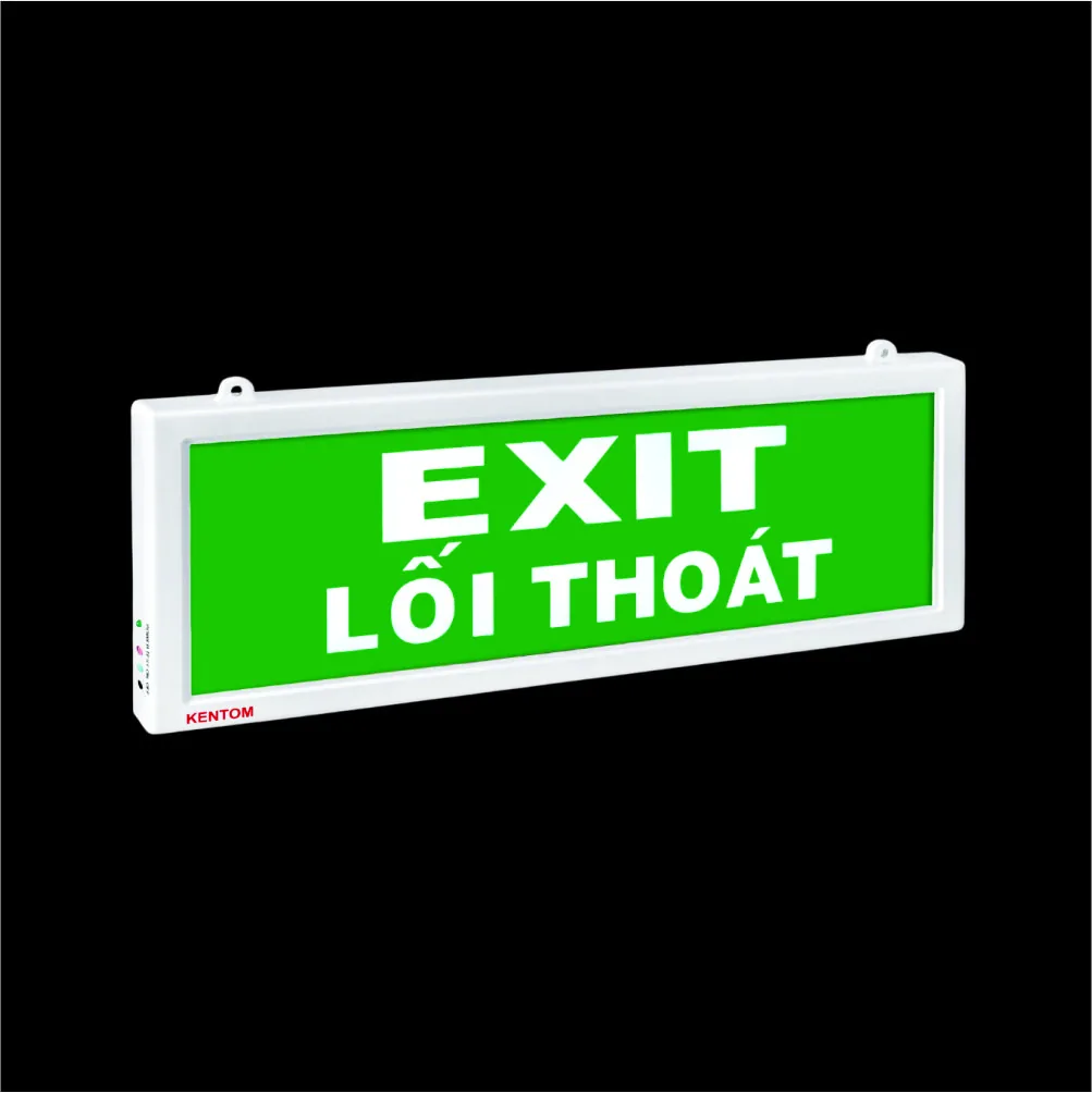 Đèn exit 1 mặt không hướng KT110 MS10 - Kentom Đèn exit 1 mặt không hướng KT110 MS10 – ảnh chính hãng Kentom