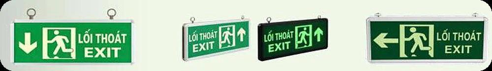 Hộp Exit dạ quang treo 15x35cm 2 mặt (chỉ thẳng/trái/phải) Hộp Exit dạ quang treo 15x35cm 2 mặt – ảnh thực tế sản phẩm