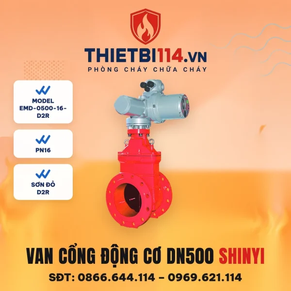 Van cổng động cơ điện EMD-0500-16-D2R ShinYi