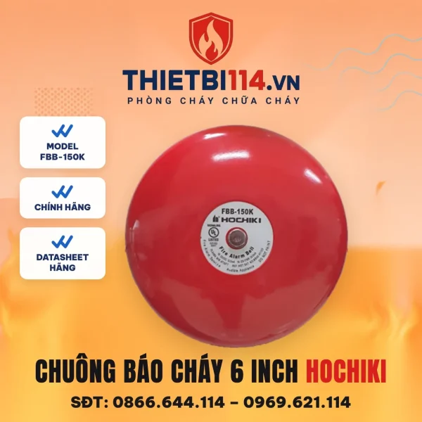 Chuông báo cháy UL 6 inch FBB-150K Hochiki