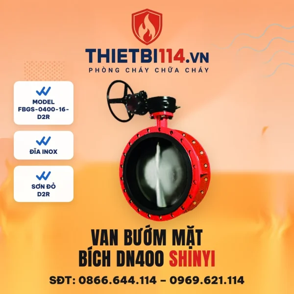Van bướm mặt bích FBGS-0400-16-D2R ShinYi