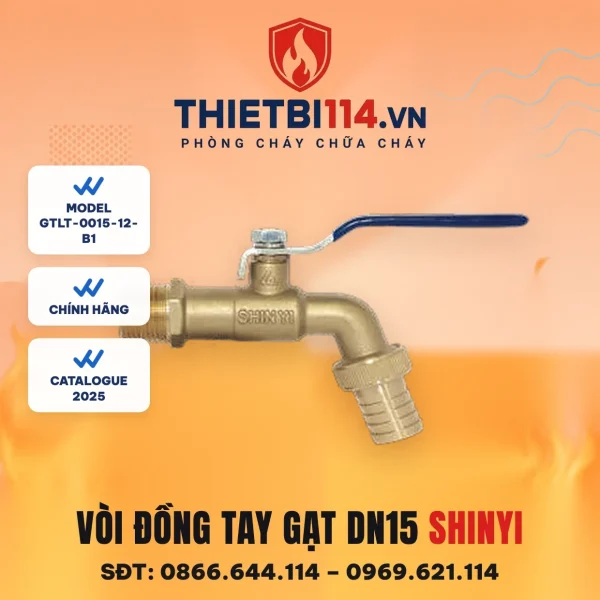 Vòi đồng tay gạt INOX GTLT-0015-12-B1 ShinYi