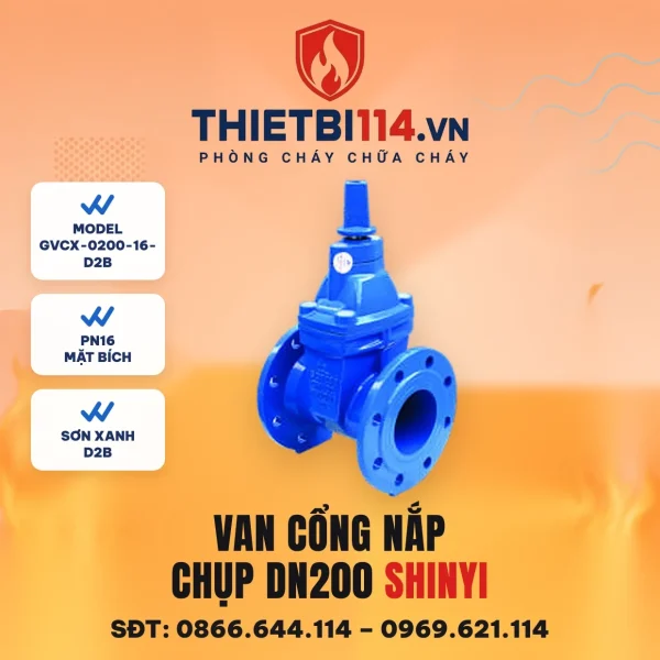 Van cổng ty chìm nắp chụp GVCX-0200-16-D2B ShinYi