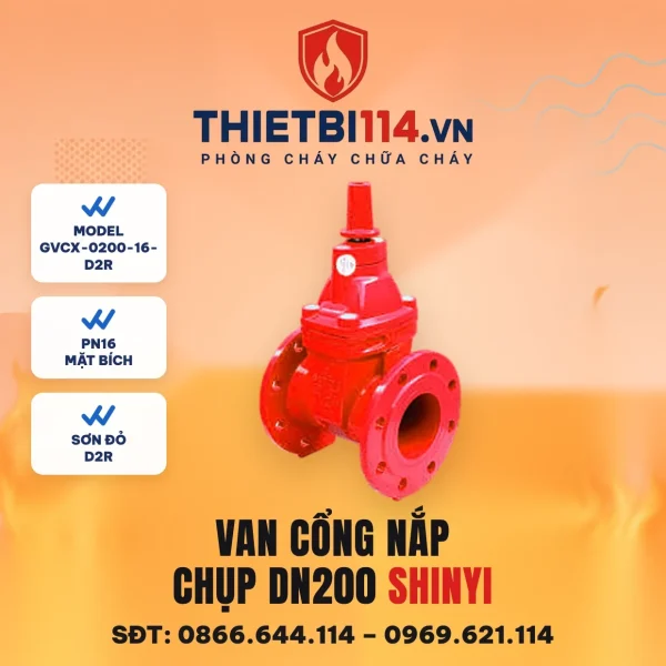 Van cổng ty chìm nắp chụp GVCX-0200-16-D2R ShinYi