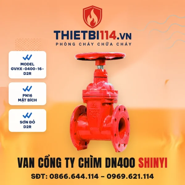Van cổng ty chìm tay quay GVHX-0400-16-D2R ShinYi