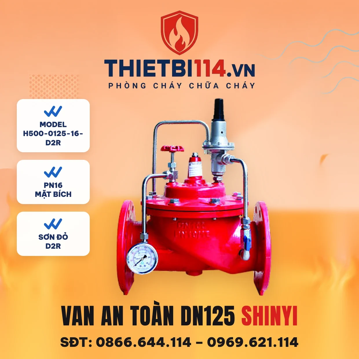 Van an toàn H500-0125-16-D2R ShinYi Van an toàn H500-0125-16-D2R ShinYi