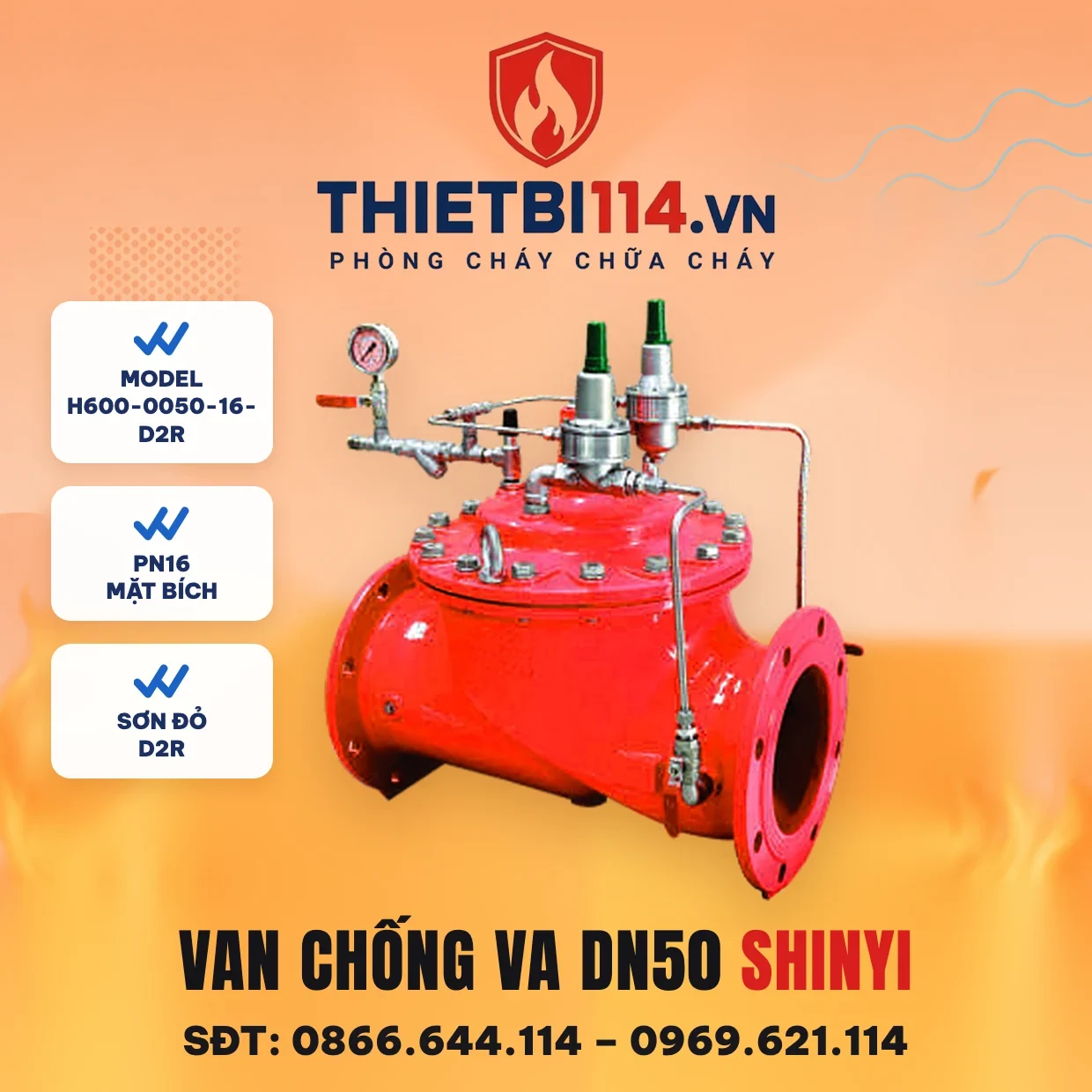Van chống va H600-0050-16-D2R ShinYi Van chống va H600-0050-16-D2R ShinYi