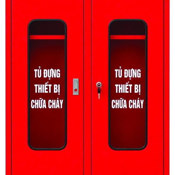 Tủ chữa cháy hai cánh chia khoang xưởng gia công