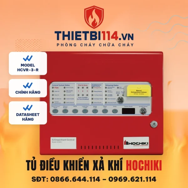 Tủ báo cháy và xả khí 1 vùng HCVR-3-R Hochiki