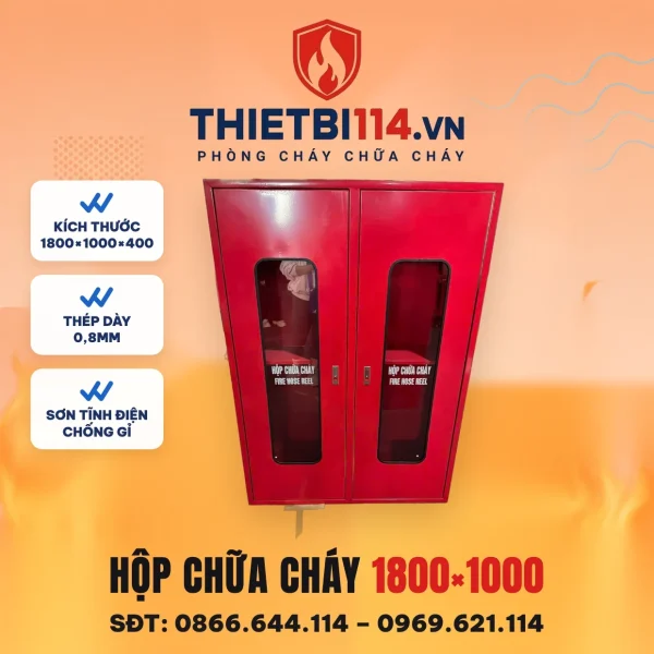 Hộp chữa cháy 1800x1000x400x0.8mm chia ngăn – ảnh sản phẩm