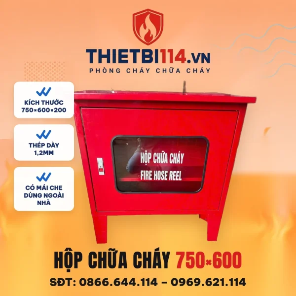 Hộp chữa cháy 750x600x200x1.2mm ngoài nhà – ảnh sản phẩm