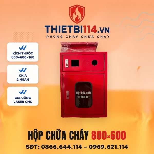 Hộp chữa cháy 800x600x160 tích hợp 2 ngăn – ảnh sản phẩm