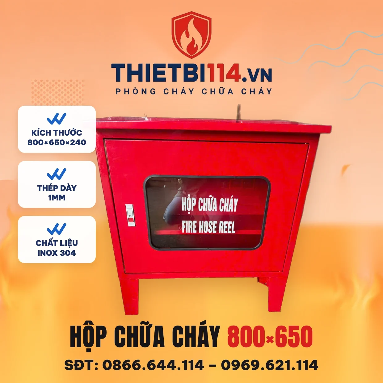 Hộp chữa cháy mái 800x650x240x1mm inox 304 2 ngăn Hộp chữa cháy mái 800x650x240x1mm inox 304 2 ngăn – ảnh sản phẩm