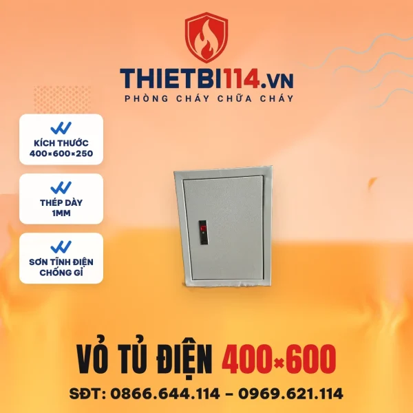 Vỏ tủ điện 400X600X250x1mm thép sơn tĩnh điện – ảnh sản phẩm