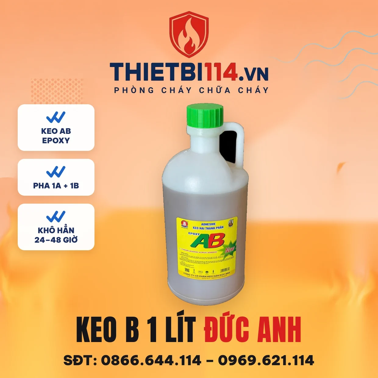Keo B 1 lít Đức Anh keo AB hai thành phần epoxy Keo B 1 lít Đức Anh keo AB hai thành phần epoxy