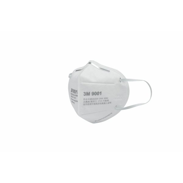 Khẩu trang 3M 9001 dạng gấp, quai đeo tai, in nhãn GB2626-2006 KN90