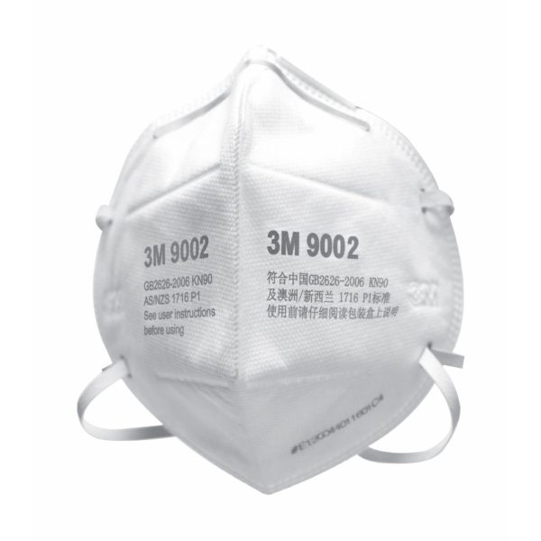 Khẩu trang 3M 9002 dạng gấp, quai vòng qua đầu, nhãn GB2626-2006 KN90