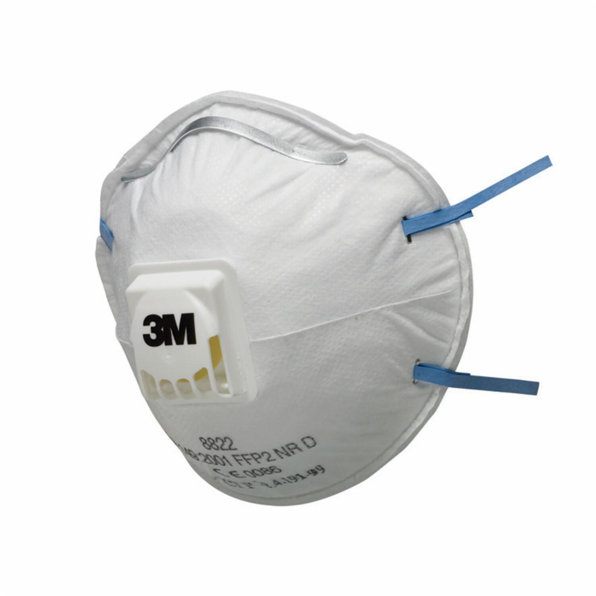 Khẩu trang 3M 8822 dạng cốc có van Cool Flow, quai xanh nhận biết FFP2 Khẩu trang 3M 8822 dạng cốc có van Cool Flow, quai xanh nhận biết FFP2
