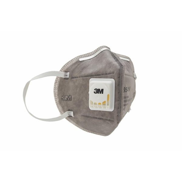 Khẩu trang 3M 9541V màu xám than có van thở ra, quai đeo tai