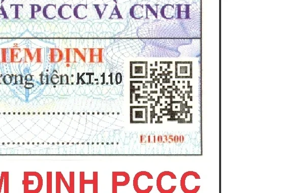 Tem kiểm định PCCC Cục Cảnh sát PCCC và CNCH dán trên đèn exit Kentom