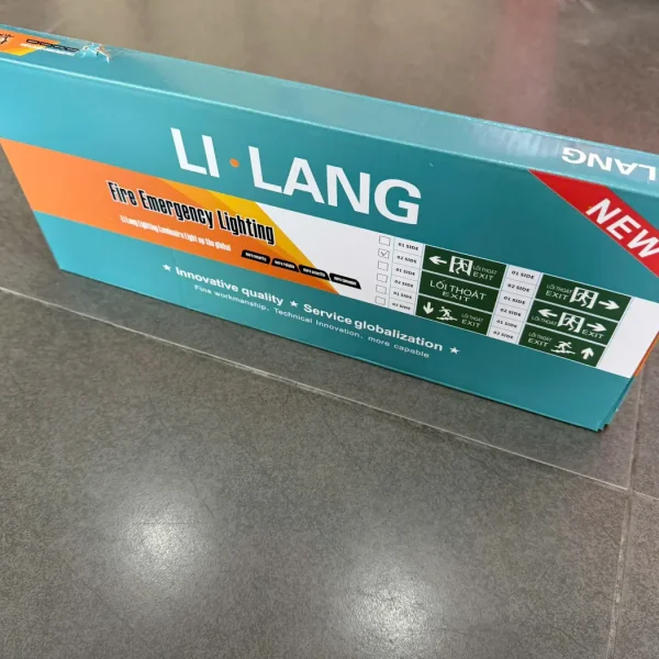 Hộp đèn exit Lilang đánh dấu loại 02 side chỉ 1 hướng – ảnh thực tế tại cửa hàng