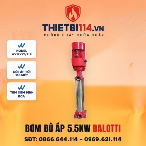 Máy bơm bù áp 5.5kW Balotti VY12x17/7.5 trục đứng